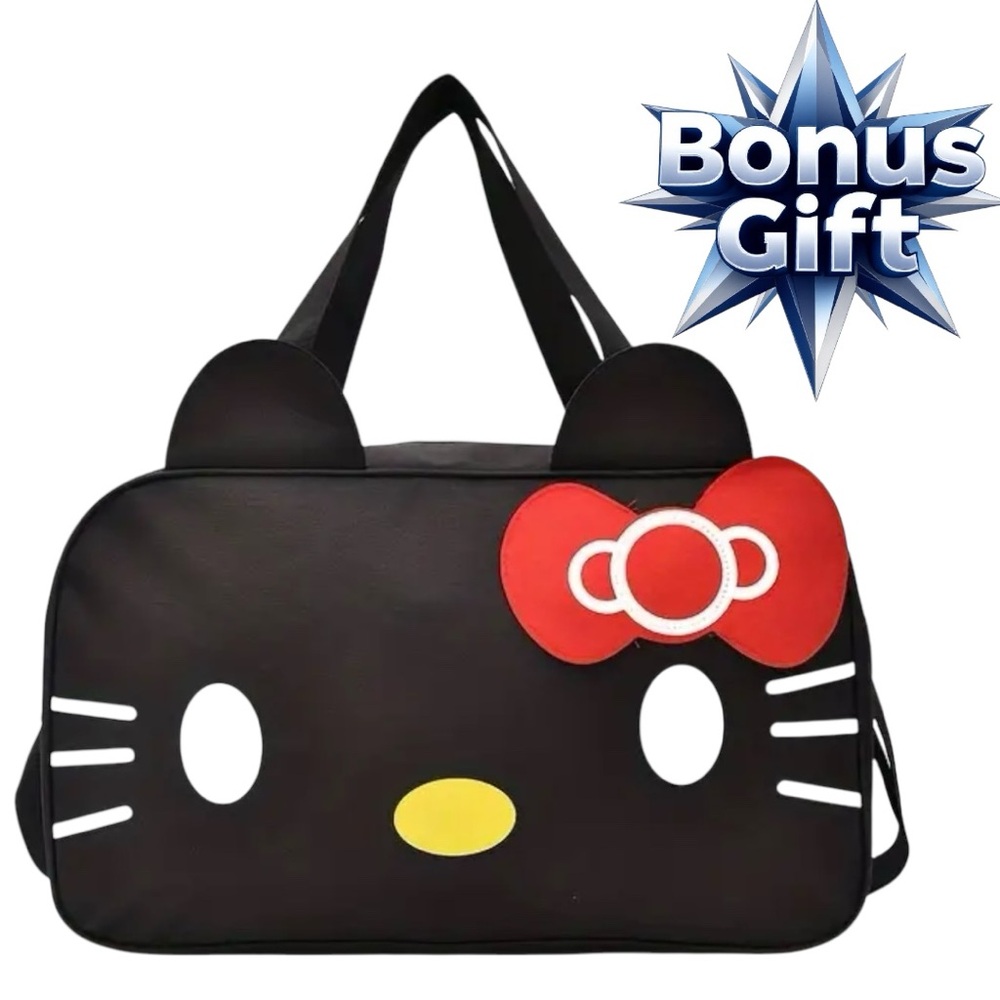 Sanrio Hello Kitty Black & Red Women's Travel Bag & Crossbody Bag - Picture 3 of 4